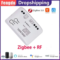 Zigbee Tuya 1ch Smart Relay Switch Module Smart Light Switch RF433Mhz Remote Control Light Switch Work With Alexa Google Home