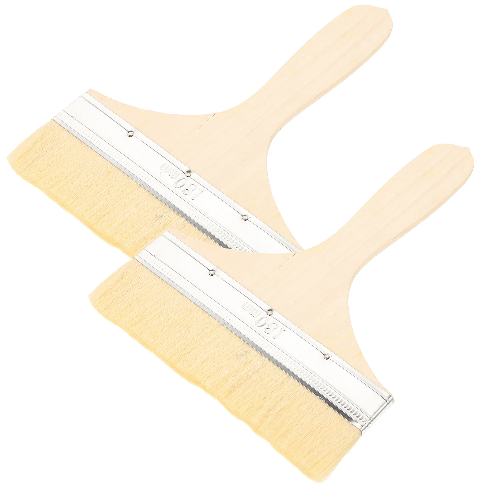 2Pcs Wall Paint Brush Long Handle Wooden Handle Painting Brush Household Cleaning Tool Multifunctional Wall Paint Accessory