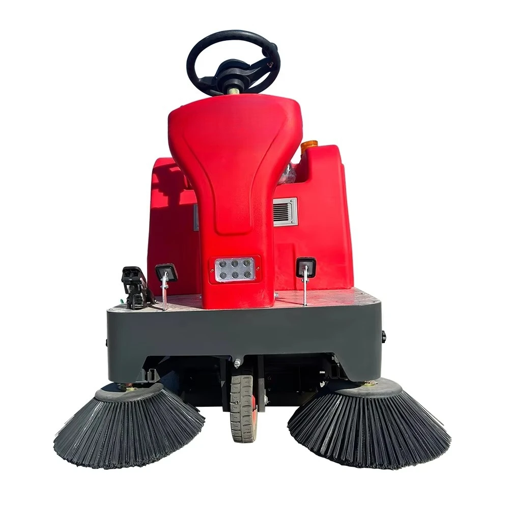 Factory Electric Floor Cleaning Machine Hand Push Walk Behind Commercial Scrubber Road Sweeper