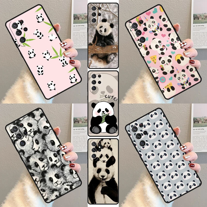 

Chinese Bear Panda Phone Case For Samsung Galaxy S25 S23 S30 S21 S20 FE S24 S22 Ultra Note 10 20 Plus Silicone Cover lite