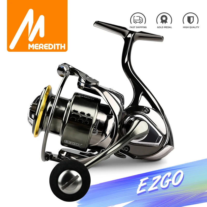 

2022 MEREDITH EZGO SG1000-6000 Alloy Metal Body Spinning Fishing Reel 25KG Max Carbon Washer Drag 9+1BB Saltwater Fishing Tackle