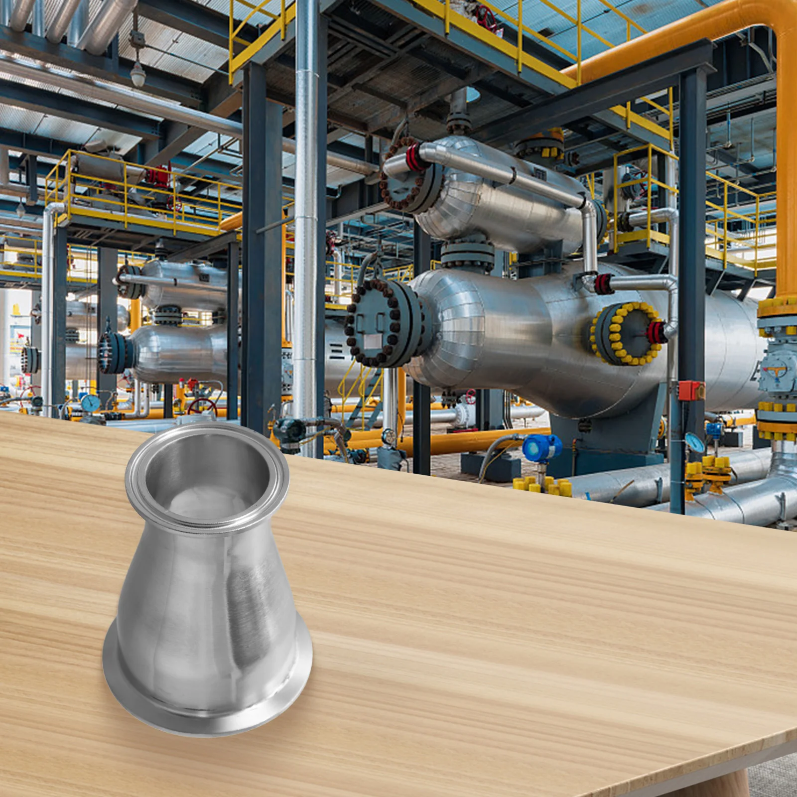 304 Stainless Steel Reducer Tri Clamp Easy Installation Food Processing For Sanitary Pipes Non-permanent Sealing