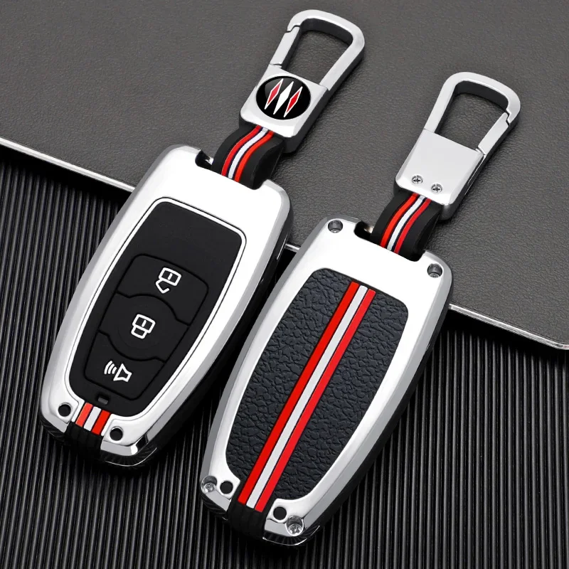 

3 buttons Zinc Alloy + Silicone Car Key Case Cover for Great wall HAVAL H6 Coupe H7 H9 H1 H2 remote control key box accessories
