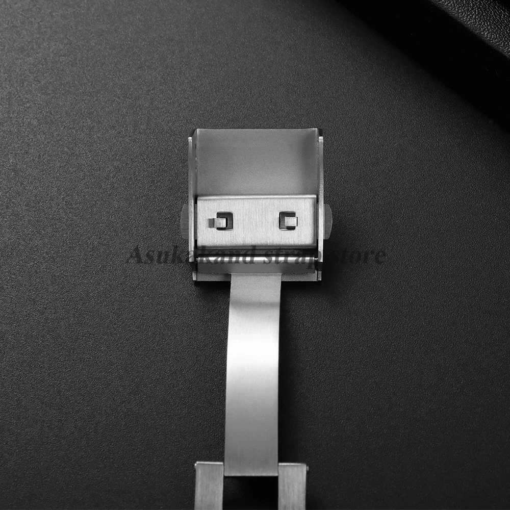 الفولاذ المقاوم للصدأ للطي مشبك 19 مللي متر ل ل لونجين ل HYDROCONQUEST حزام ساعة سيليكون زر مزدوج ساعة الملحقات #3