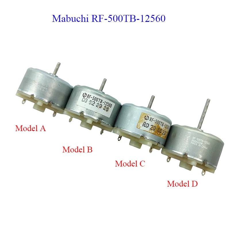 MABUCHI RF-500TB-12560 Mini Micro 500 Motor DC12V 32mm Round Spindle Presious Metal Brush Motor