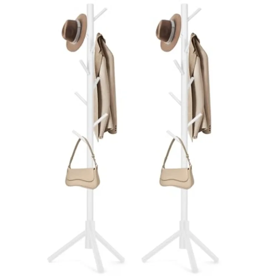 

Coat Rack Freestanding Coat Rack with 8 Hooks and 3 Adjustable Size Tree Coat Racks for Bedroom Hallway Entrance Office for Hat