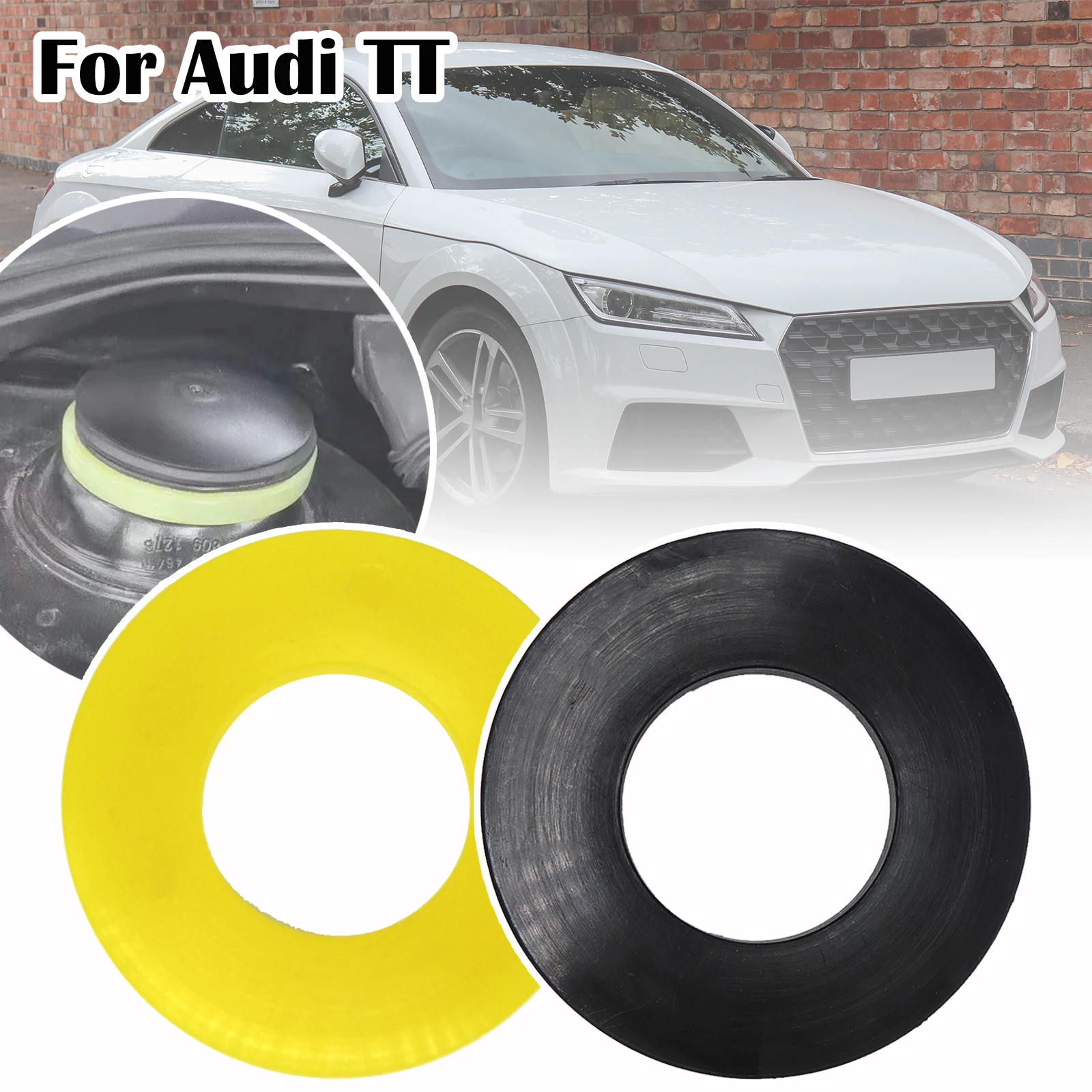 

2PC Front Strut Top Mount Tower Gaps Suspension Shock-Absorbing Rubber Bushing Bearing Washer Pad For Audi TT Mk1 (8N) 1998-200