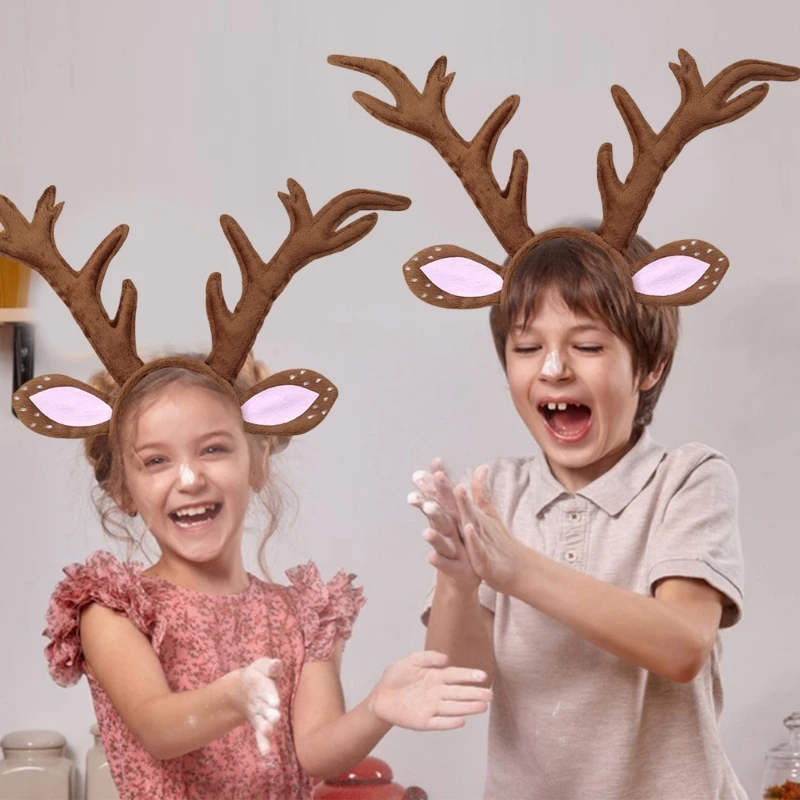 Carnivals Party Oversize Reindeer Antler Headband Adult Christmas Hairband image 6