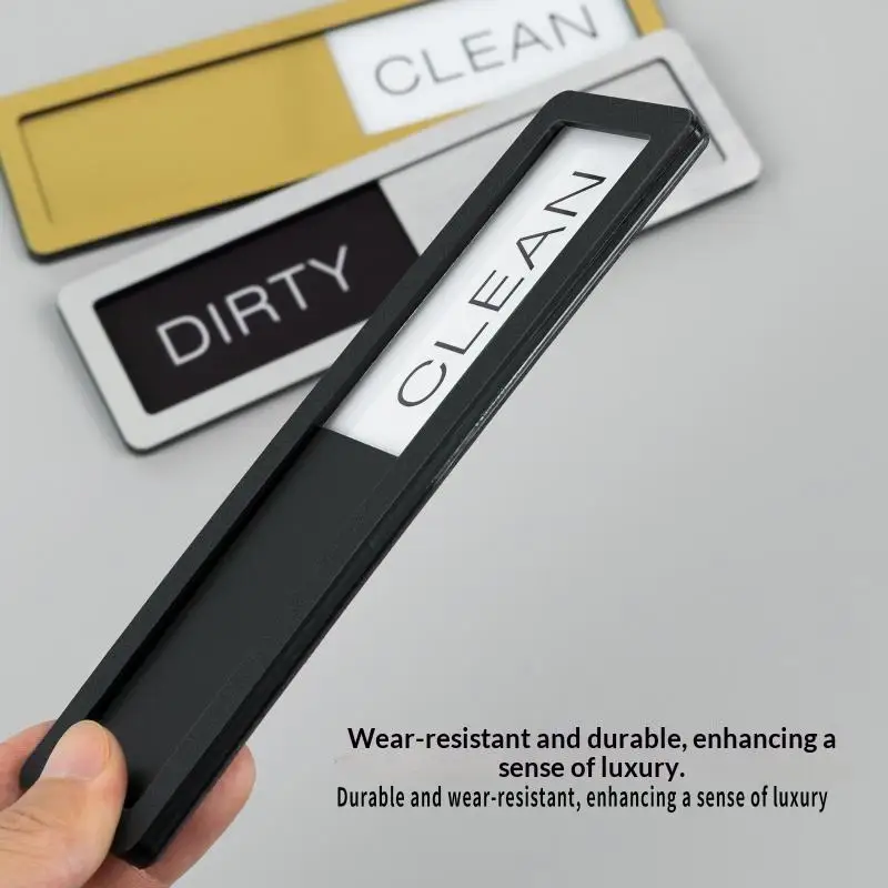 Dishwasher Magnet Clean Dirty Sign Non Scratch Rustproof Stainless Steel Black White Easy Read for Home Kitchen Decor
