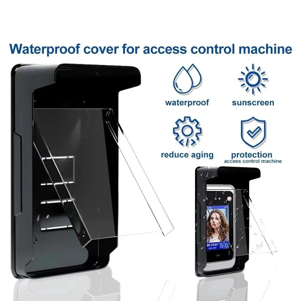 Outdoor Waterproof Cover Rain Proof Biometric Face Protection Shell with Transparent Panel Recognition Machines Shell