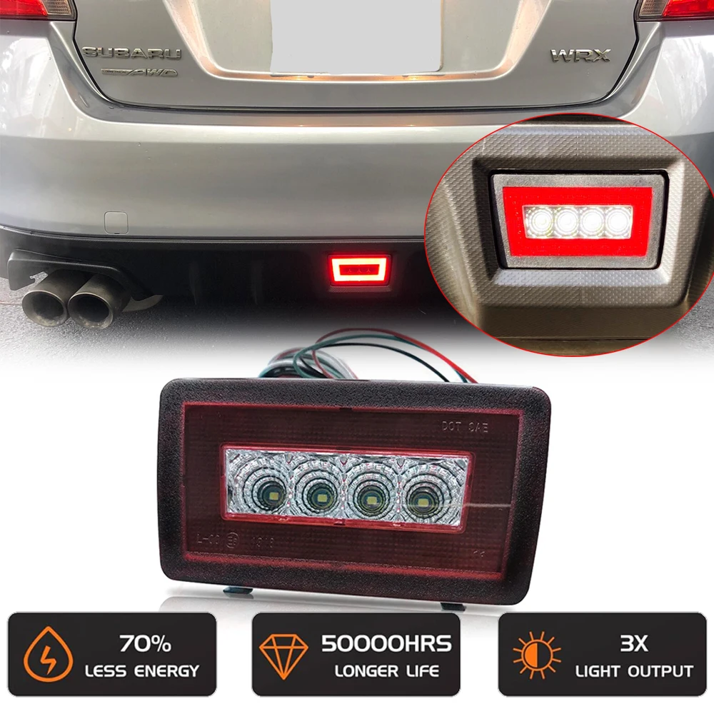 

1pcs Canbus LED Rear Bumper Reverse Brake Lights Warning DRL Fog Lamp for Subaru WRX STI Impreza GJ GP XV Crosstrek Super Bright