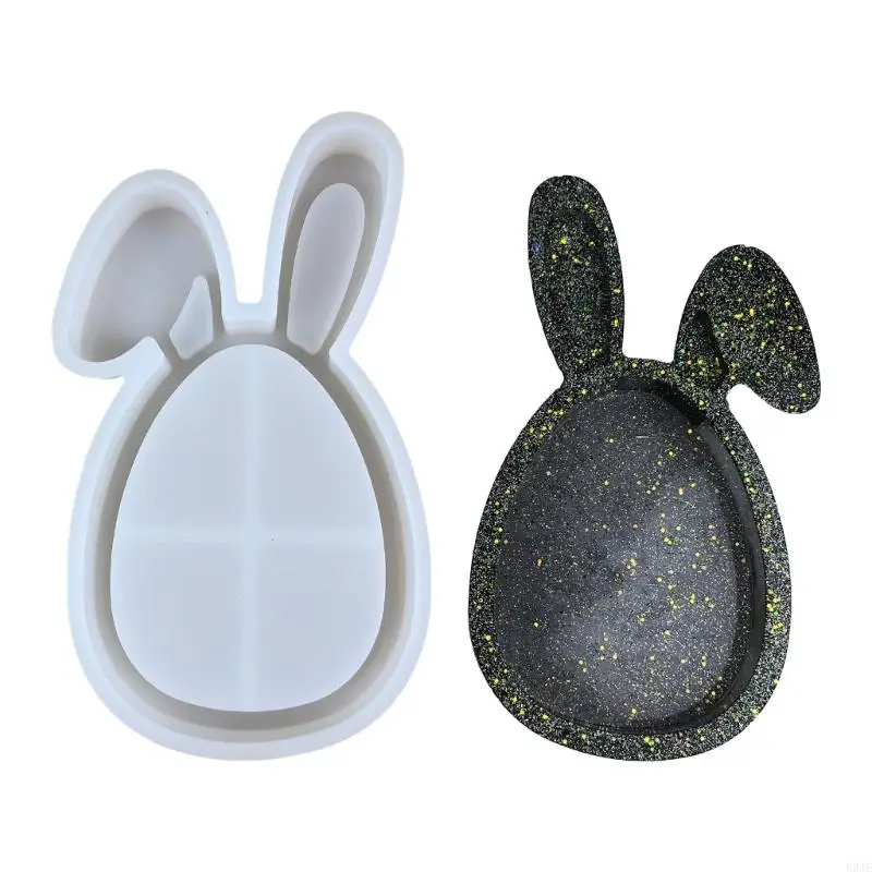R9JE Creative Silicone Flom Rabbits Ear Epoxy Flom