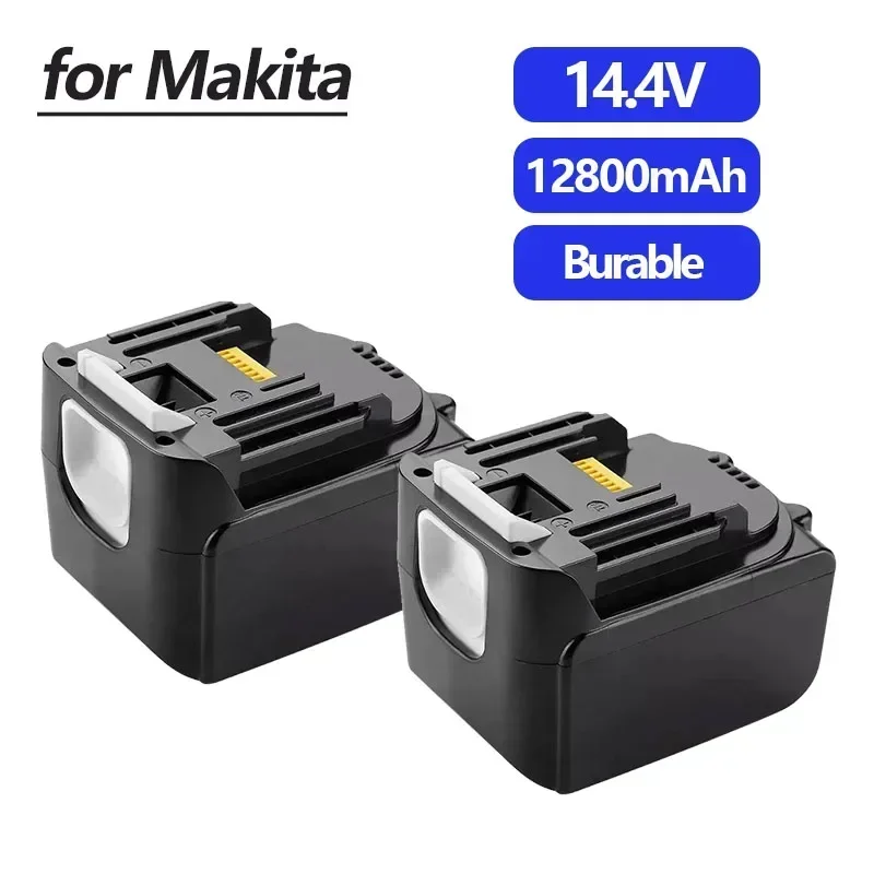 

2024 Applicable for 14.4V 12.8Ah Makita BL1430 Replacement Rechargeable Lithium Ion LXT200 BL1415 194558-0 Drilled Battery