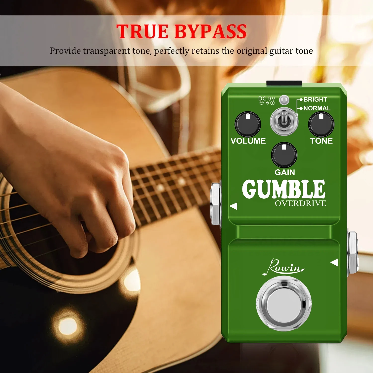 Guitar Pedal Dumbler Overdrive Effects Based On Zendrive Rowin Gumble AMP Dumble Smooth Bright Unique Tone Mini For Pedalboard