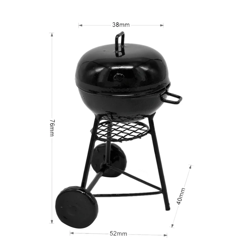 1:10 Scale Barbecue Grill Miniature Ornaments BBQ Tool Mini Furniture,A