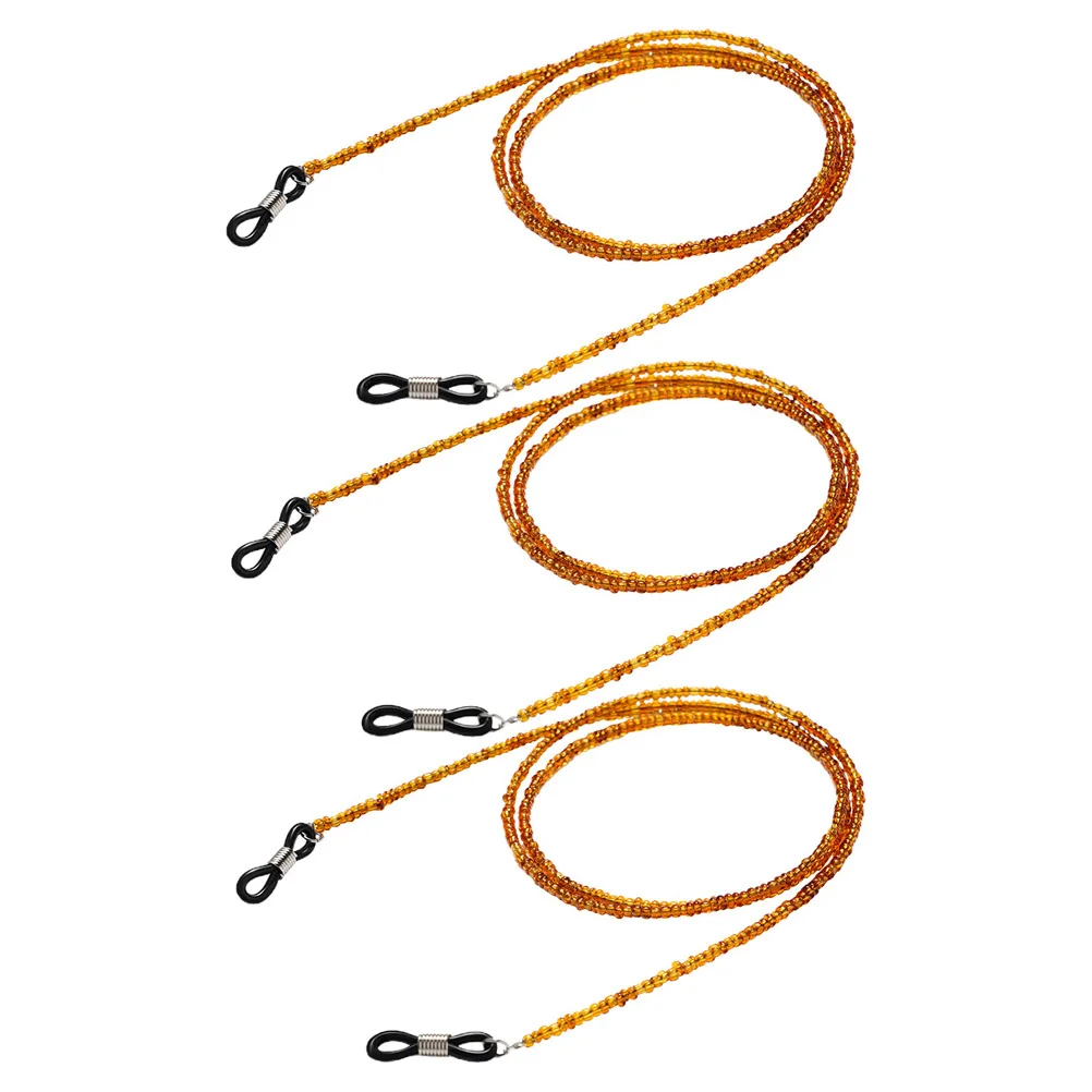 

3 Pcs Glasses Chain Ropes Eyeglass Holder Strap Fixing Accessories Lanyard Brown Man