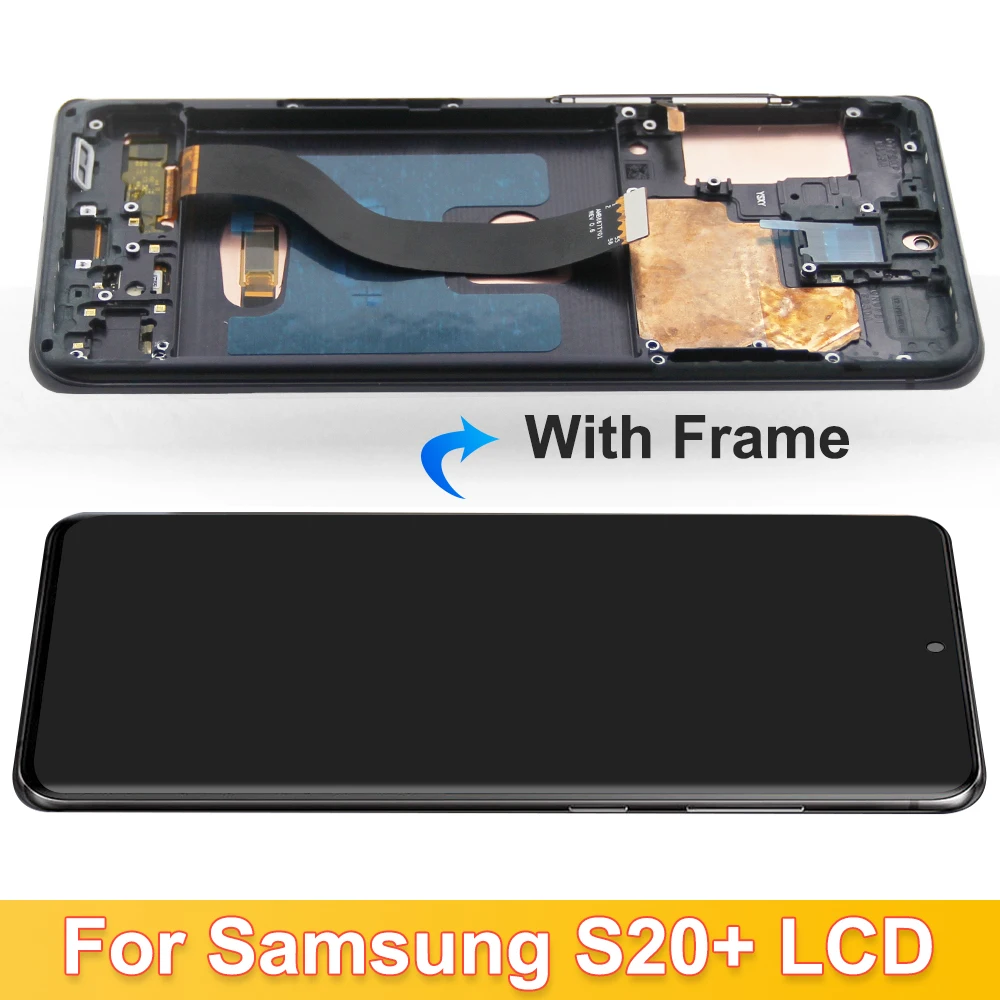 OLED Screen for Samsung Galaxy S20+ G985F G986F Lcd Display Digital Touch Screen with Frame for Samsung S20 Plus