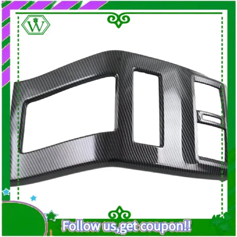 

AC34-Car Rear Exhaust Air Vent Panel Frame Carbon Fiber Pattern Decorative Stickers For Mitsubishi OUTLANDER 2022-2023