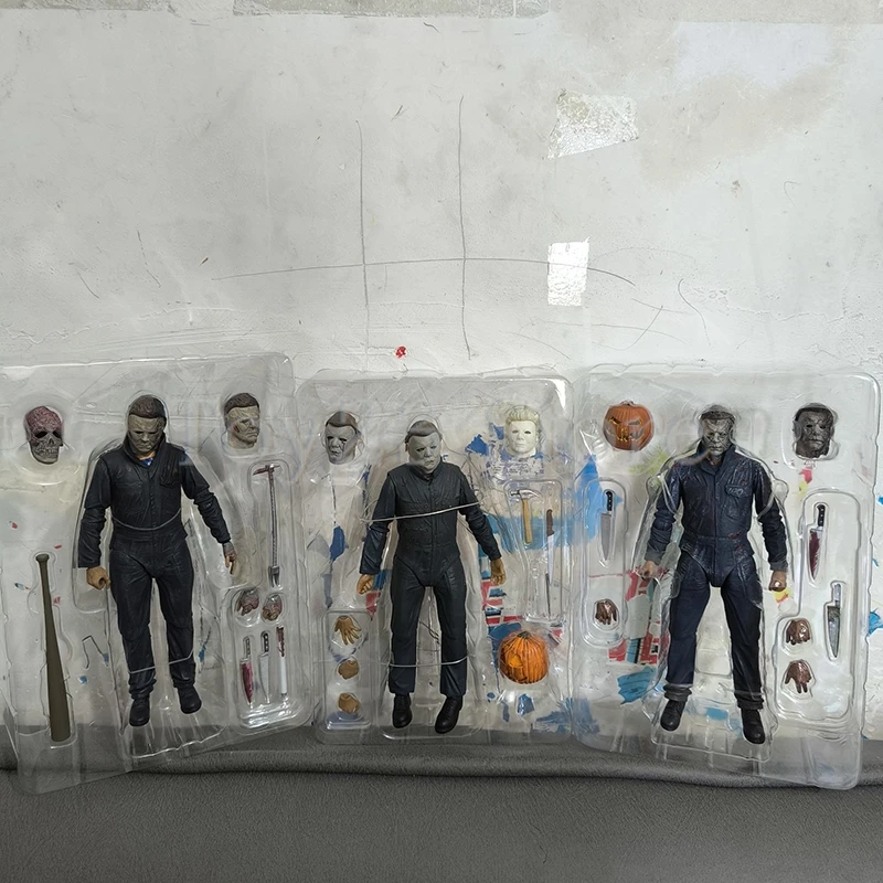 NECA مع اليقطين هالوين ينتهي يقتل II مايكل مايرز عمل الشكل هالوين الرعب اللعب دمية نموذج هدايا عيد الميلاد عيد الميلاد #3