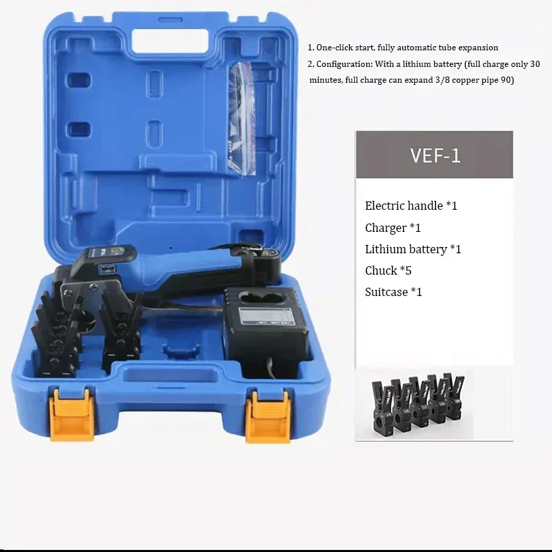 Elektrische Koperen Buis Bell Mond Expander Automatische batteria Koperen Buis Flare Tool condizionatore d'aria Koelkast Flare VEF-1/-2