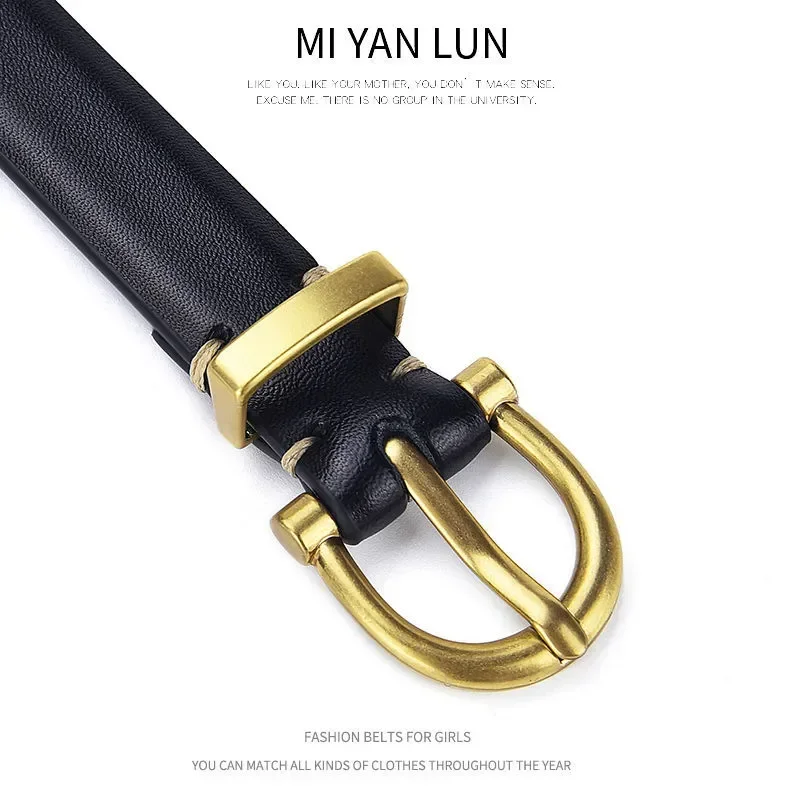 2024 Luxury Designer Women Belt Genuine Leather Female Fashion Metal Belt Buckle Waistband High Quality Trend Lady Belt