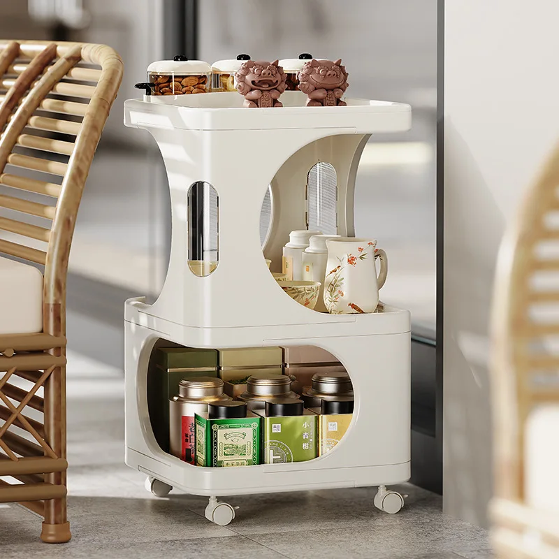 

Современная минималистичная прикроватная тумбочка, передвижной столик на колесиках для спальни, мобильная тележка для закусок и хранения, креативный декор для дома