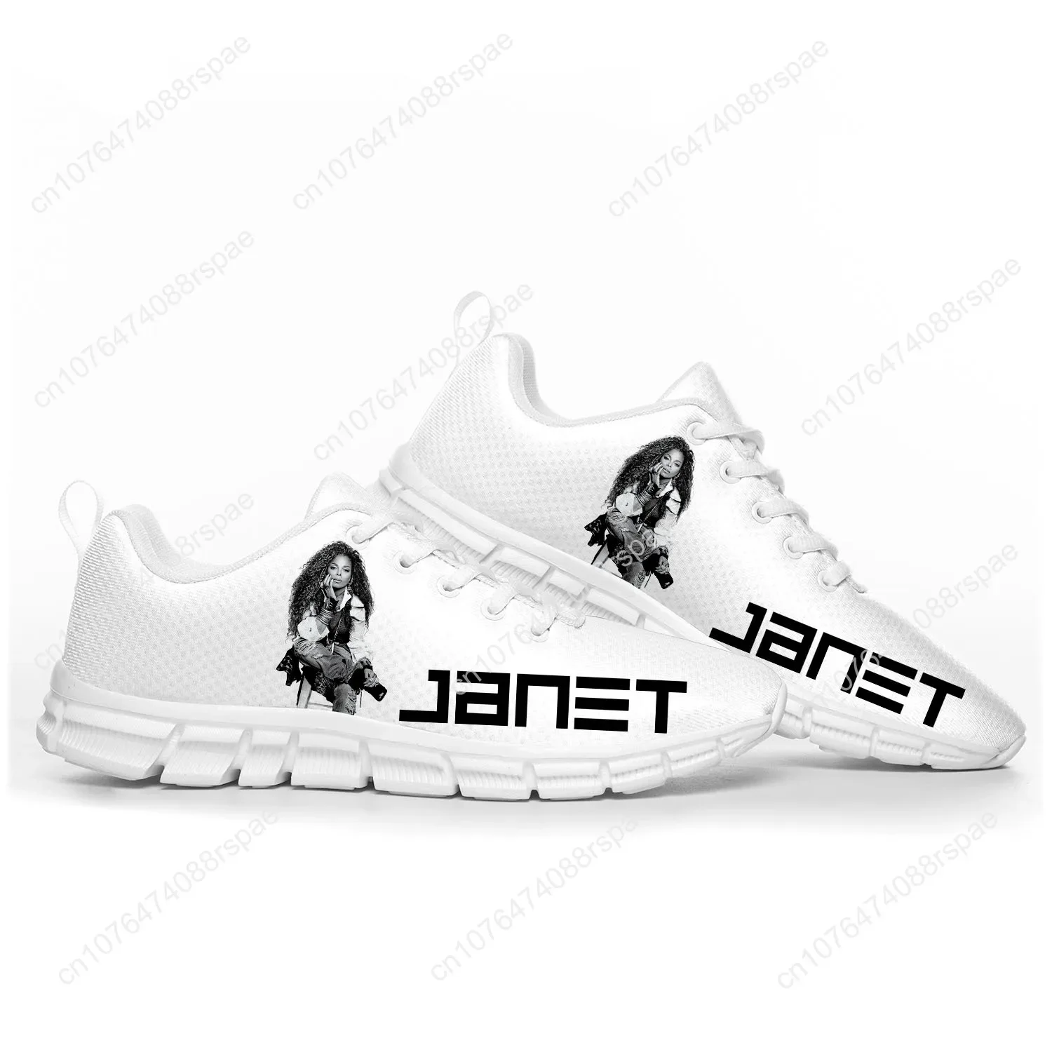 Janet Jackson Singer Pop Sports Shoes Mens Womens Teenager Kids Children Sneakers Casual Custom High Quality Couple Shoes White