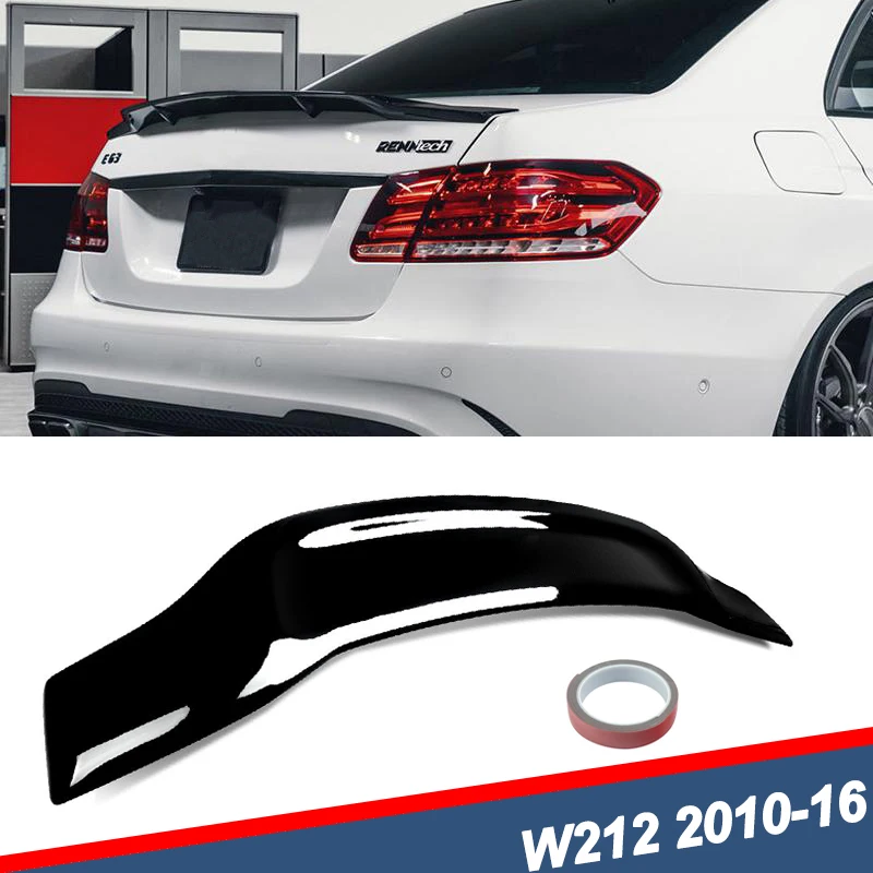 

For Mercedes E Class W212 Trunk Spoiler E200 E300 E400 E500 E63 2010-2016 Gloss Black Rear Ducktail PSM High Kick Boot Spoiler