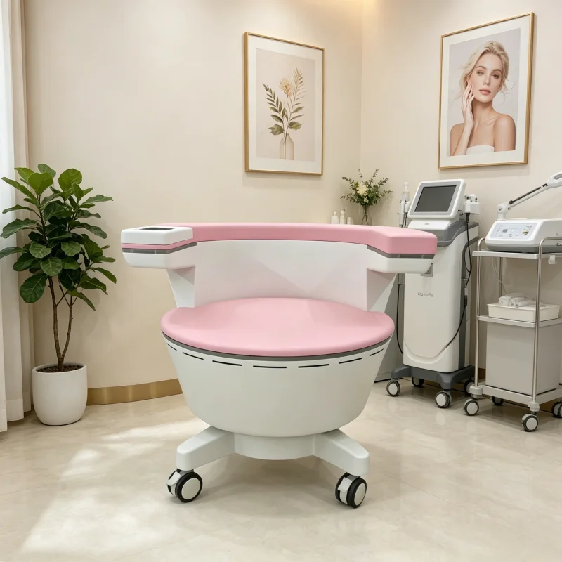 New EMS chair strengthens pelvic floor muscles, improves urinary incontinence, and enhances bladder control.