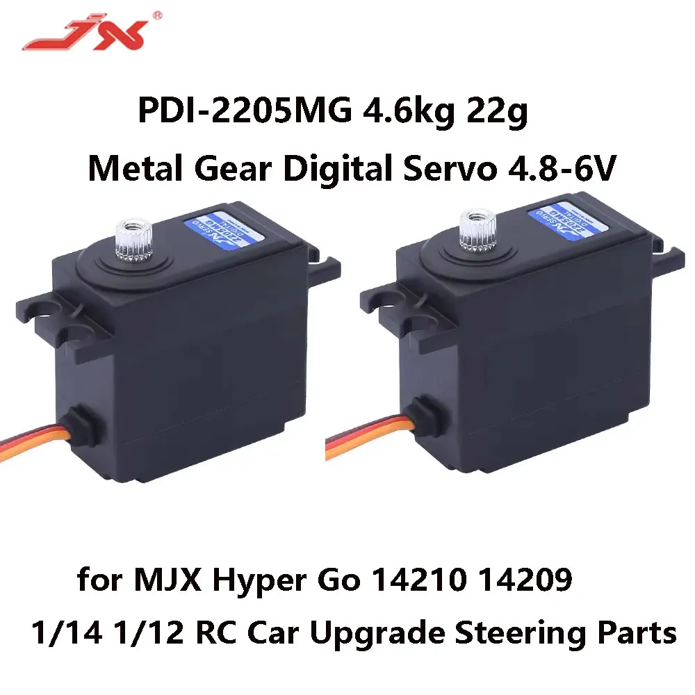 JX PDI-2205MG 22 g 4,6 kg Metallgetriebe-Digitalservo 4,8–6 V für MJX Hyper Go 14210 14209 1/14 1/12 RC Car Upgrade Lenkungszubehör