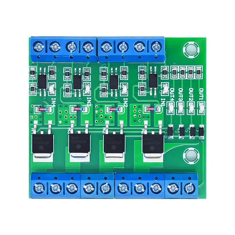 1PC MOS FET 4 Channels Pulse Trigger Switch Controller PWM Input Steady For Motor LED 4 Way 4ch 4 Way Diy Electronic Module