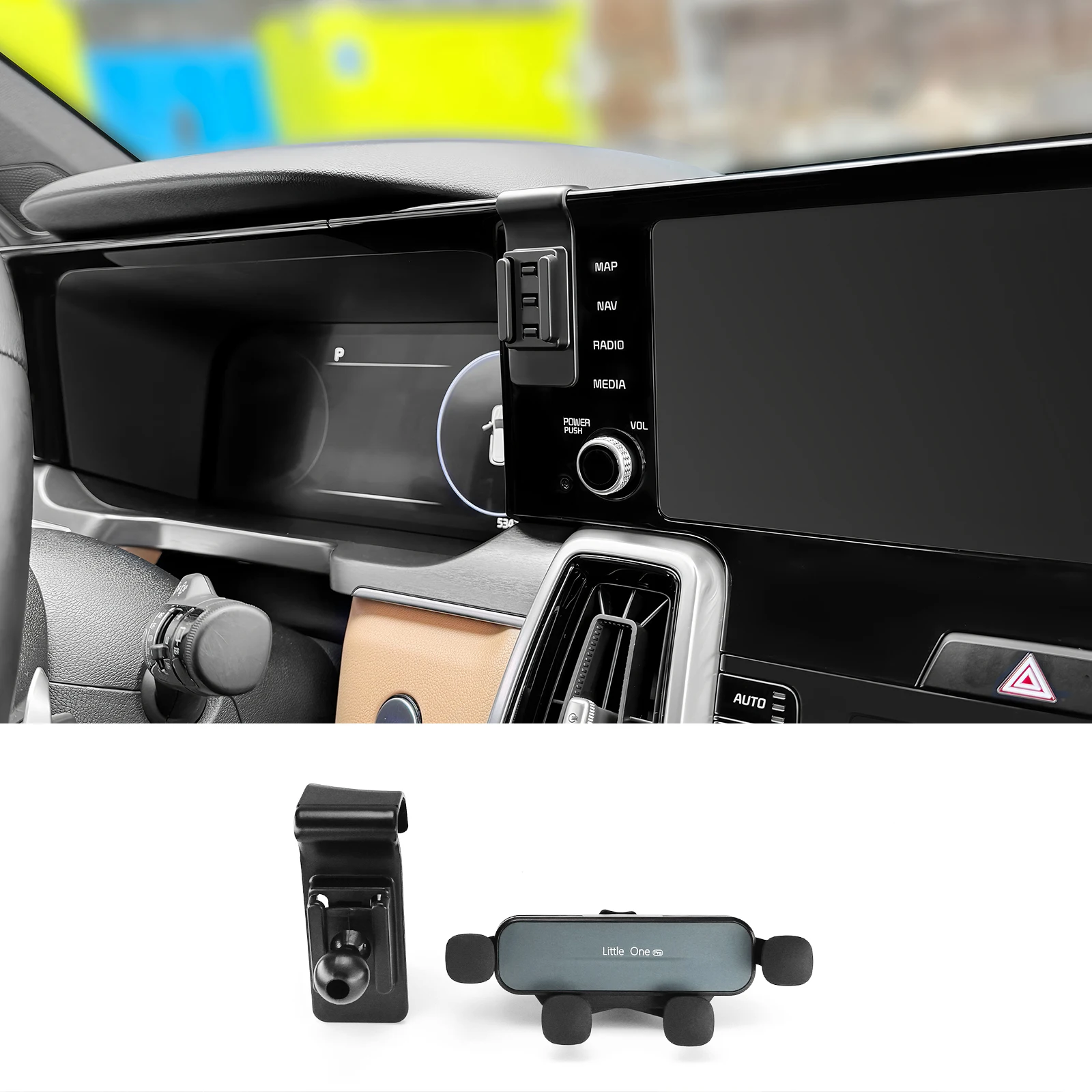Für Kia Sorento 2020-2023 Auto Telefon Halter GPS Bildschirm Feste Smartphone Halterung Drehbare Handy Unterstützung Wand-Montage