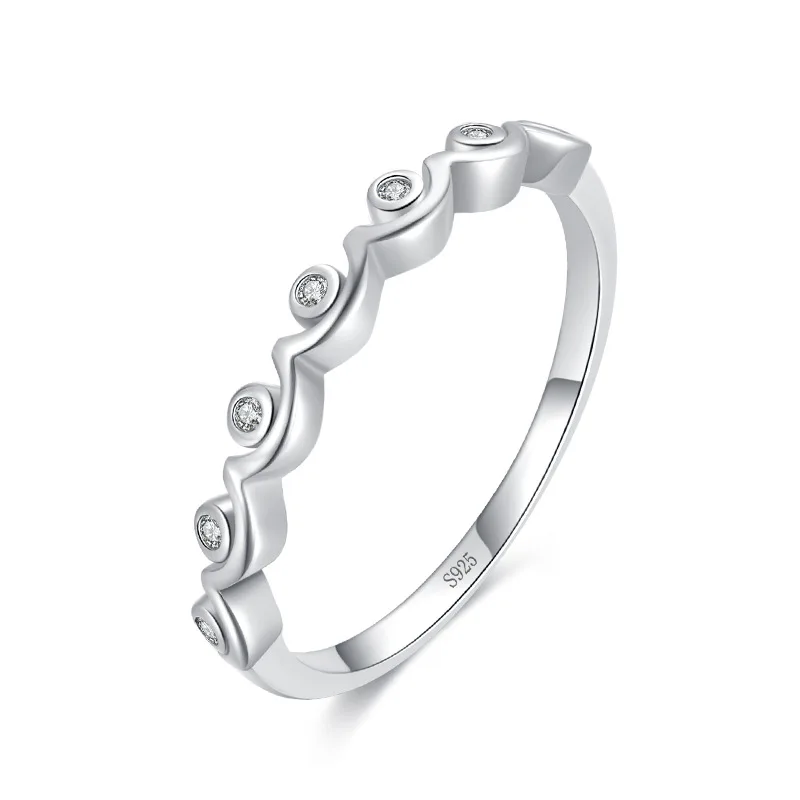 

Women S925 Sterling Silver Zircons Ring Fashion Jewelry for Daily Use