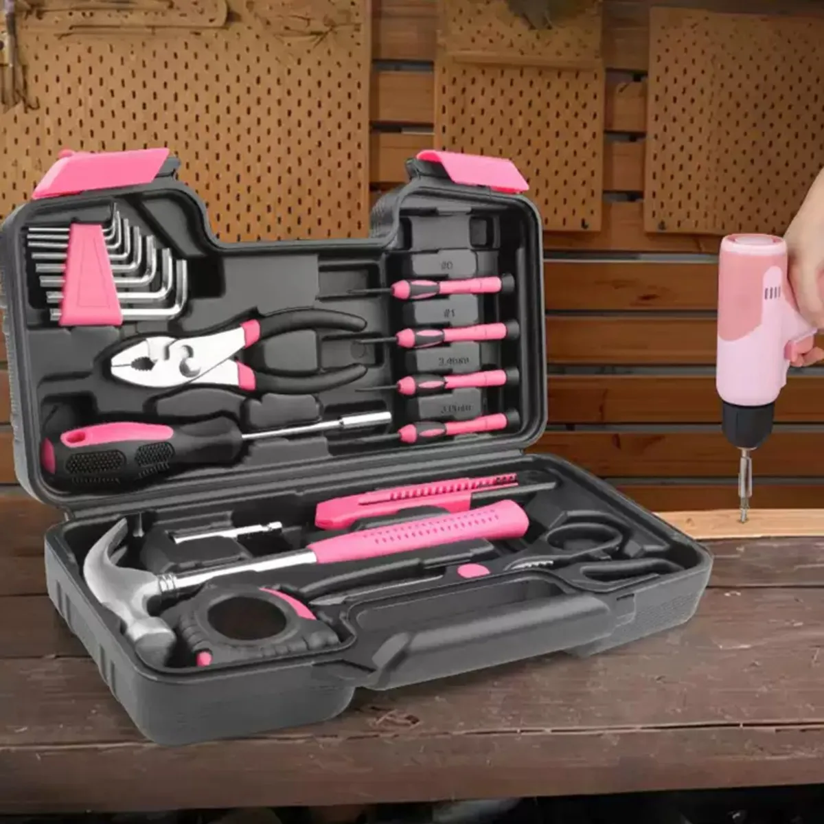 

Набор бытовых инструментов из 39 предметов с органайзером для ящика для инструментов — универсальный небольшой набор ручных инструментов включает необходимые инструменты для домашнего офиса