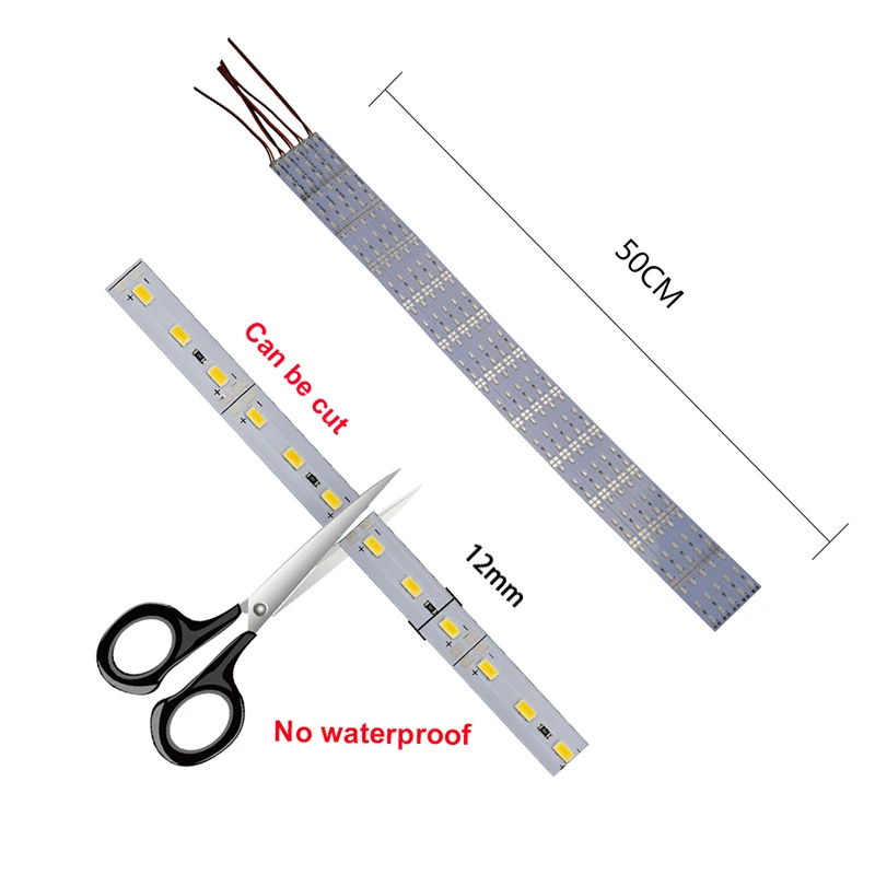 Imagem -02 - Luzes de Barra Led Super Brilhantes 12v 24v dc Branco Branco Frio 10 Pcs Luzes de Vitrine Led 7020