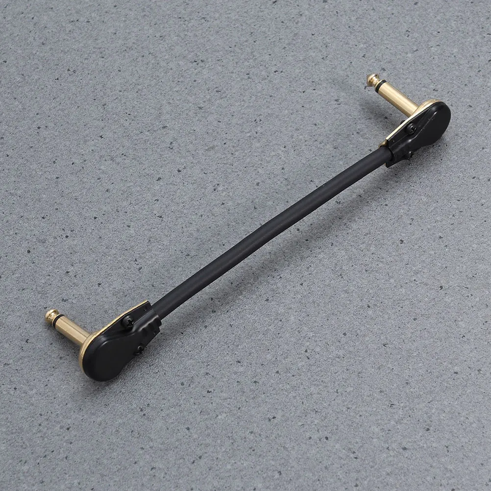 

2 Pcs Gold-plated Flat Head Cable for Electric Guitar Bass Keyboard High Fidelity Clear Audio Equipment