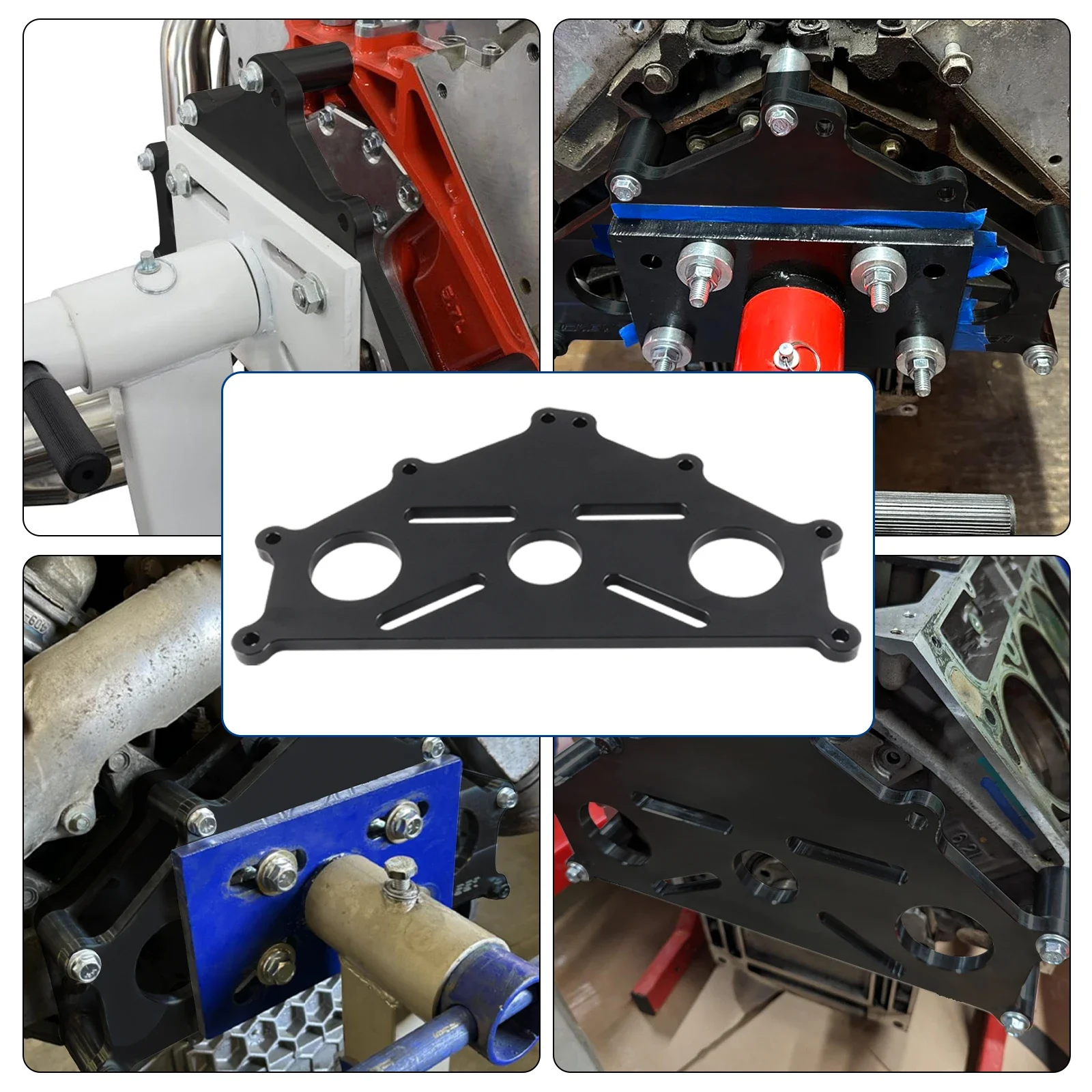 

Heavy-Duty LSX Engine Stand Adapter Plate Billet Aluminum For Chevy LS1 Duramax BBC SBC LS Heavy Duty Support