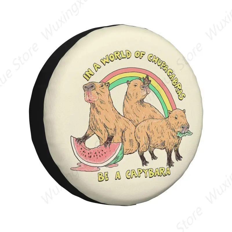 Benutzerdefinierte Be A Capybara Reserverad-Reifenabdeckung für Grand Cherokee Cute Giant Cavy Jeep RV SUV Camper Fahrzeugzubehör 14