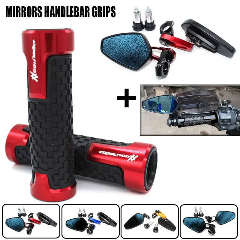 

Motorcycle View Bar End Side Rearview Mirrors handlebar Grips For CBR1100XX cbr 1100 xx CBR 1100XX