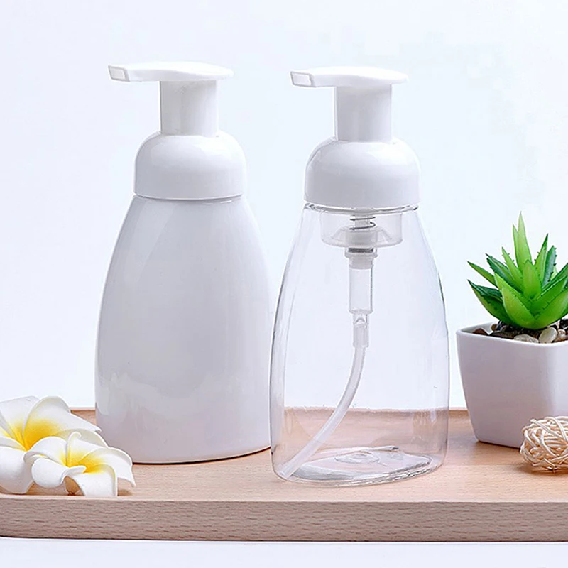 Clear Foam Press Pump Bottles 250ml Hand Liquid Soap Dispenser For Mousse Shampoo Shower Gel Liquid Cosmetics Bath Skincare