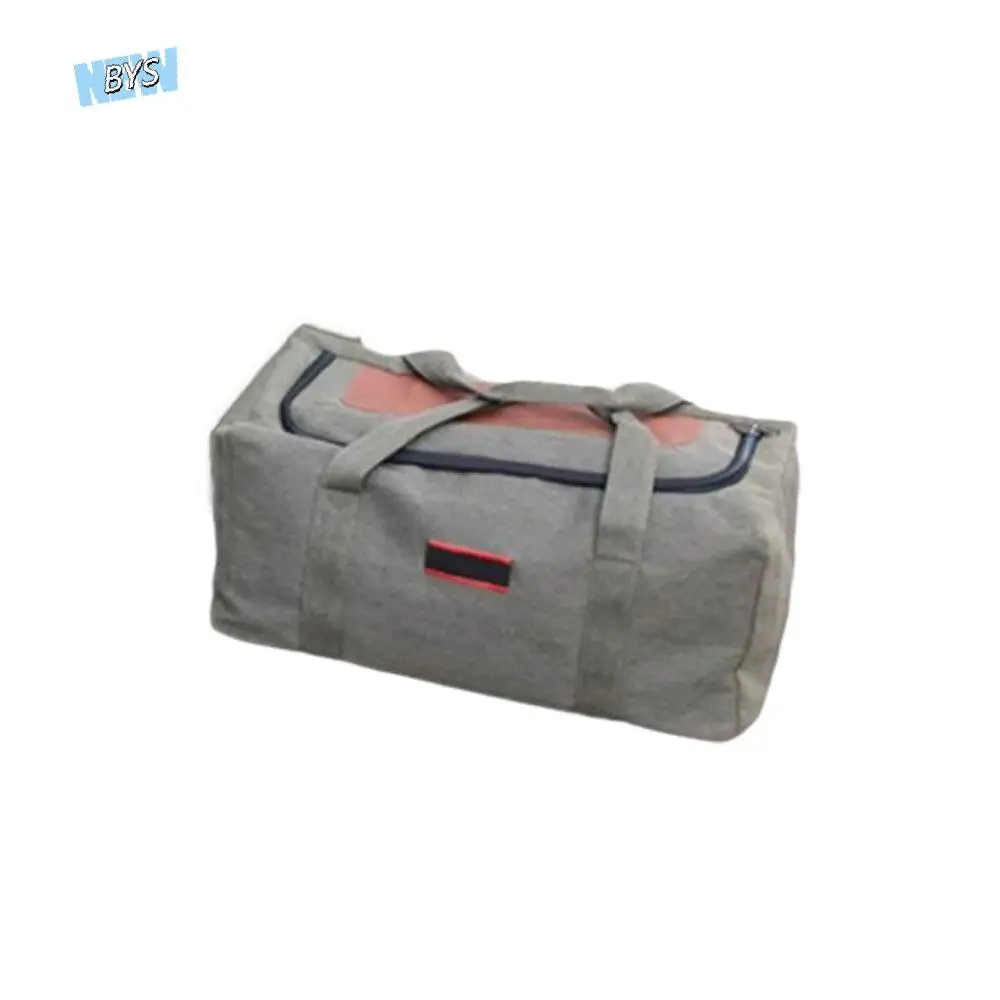 

Multifunctional Canvas Travel Bag Foldable Large Capacity Tote Bag Wear-resistant Luggage Moving Bag Women