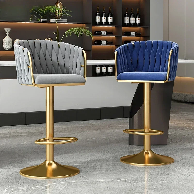 Luxury Bar Chair Poltrona Kitchen Counter Stool Outdoor Home Banks Modern Design Garden Nordic Salon Taburete Alto Furniture