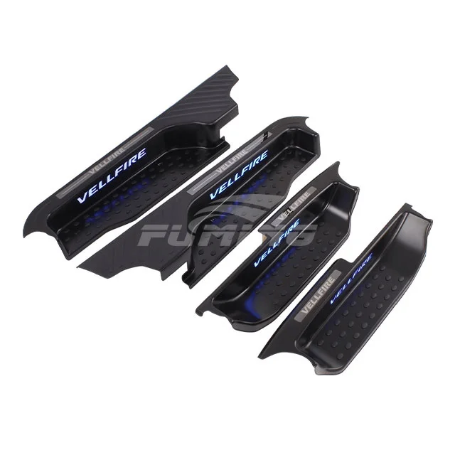 알파드 차량 개조 액세서리용 스테인리스 스틸 교체 페달, 장식용 분위기 조명 포함