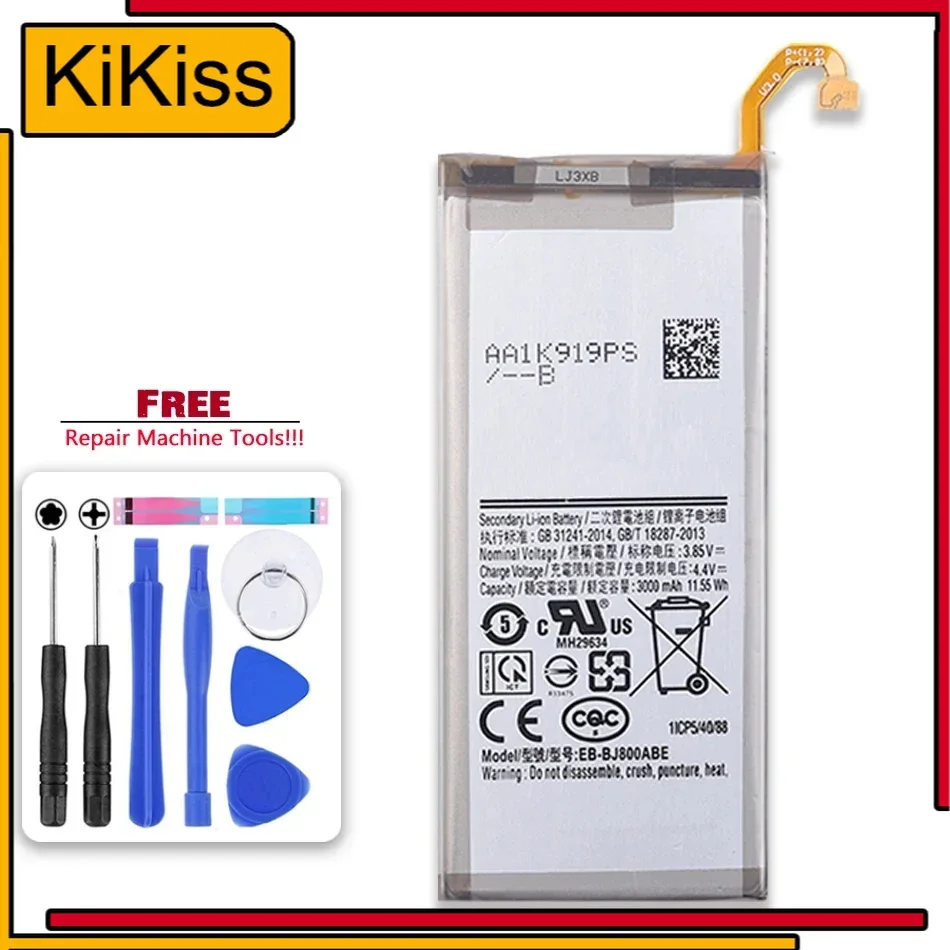 

Kikiss EB-Bj800abe3000mah Аккумулятор Samsung A6 (2018) SM-A600 A600F для Galaxy J6 J600F Bateria