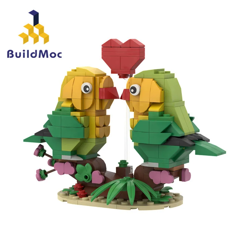 The "Amorous Birds" MOC assembly DIY creative toy - an excellent gift choice for young brick enthusiasts.