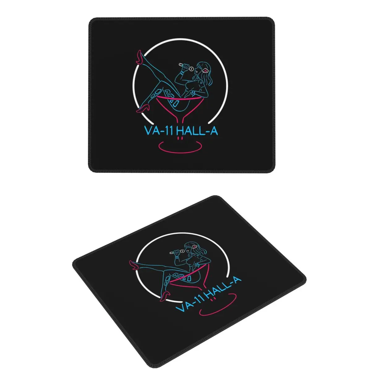

VA-11 Hall-A Neon Sign Mouse Pad Computer Keyboard Mouse Mat Gaming Laptop Desk Mat Office Accessories Table Mats