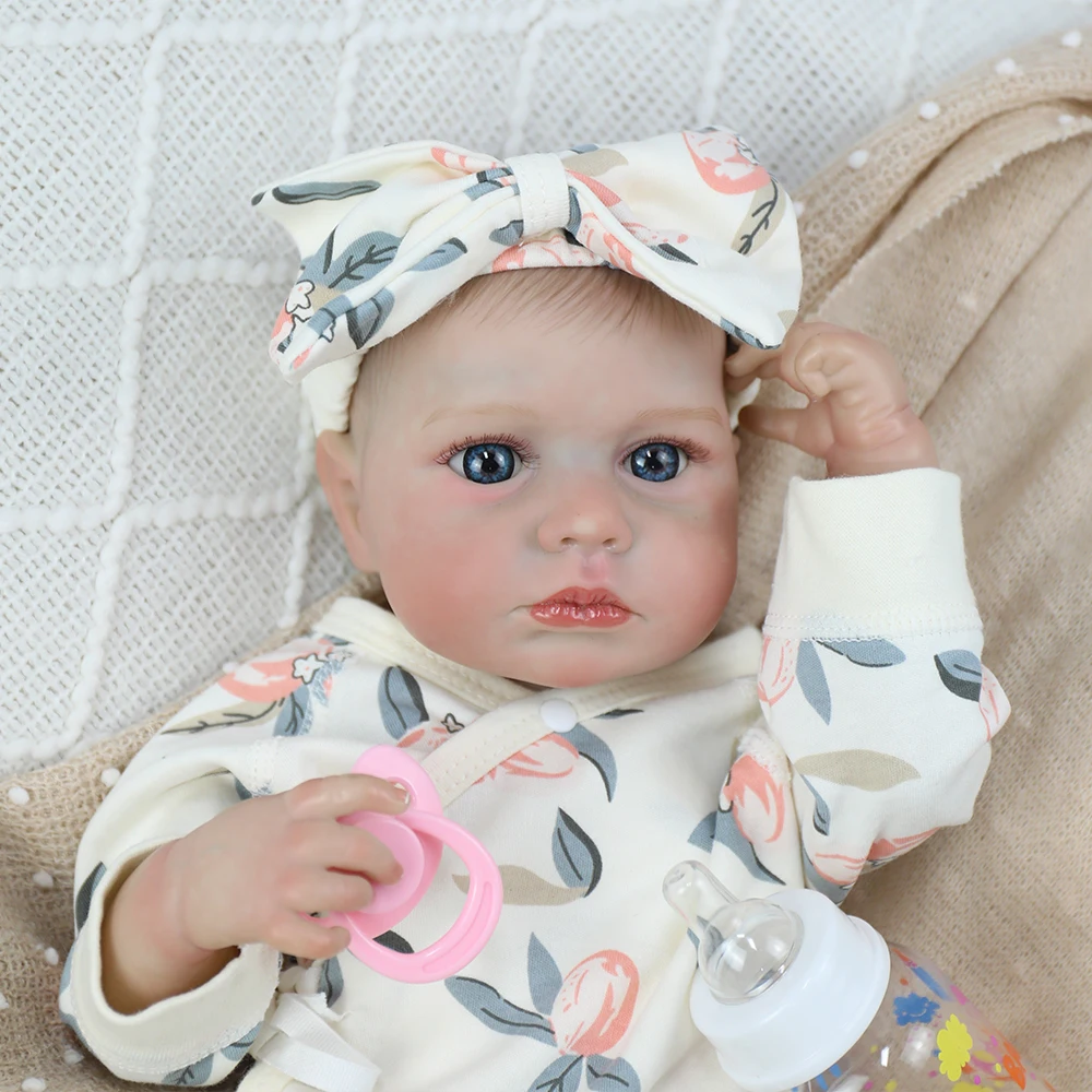 50 سنتيمتر الانتهاء واقعية بيبي تولد من جديد سيليكون الفينيل الجسم عيون مفتوحة طفل لولو دمية مع لعبة اليدوية للفتيات هدايا عيد الميلاد