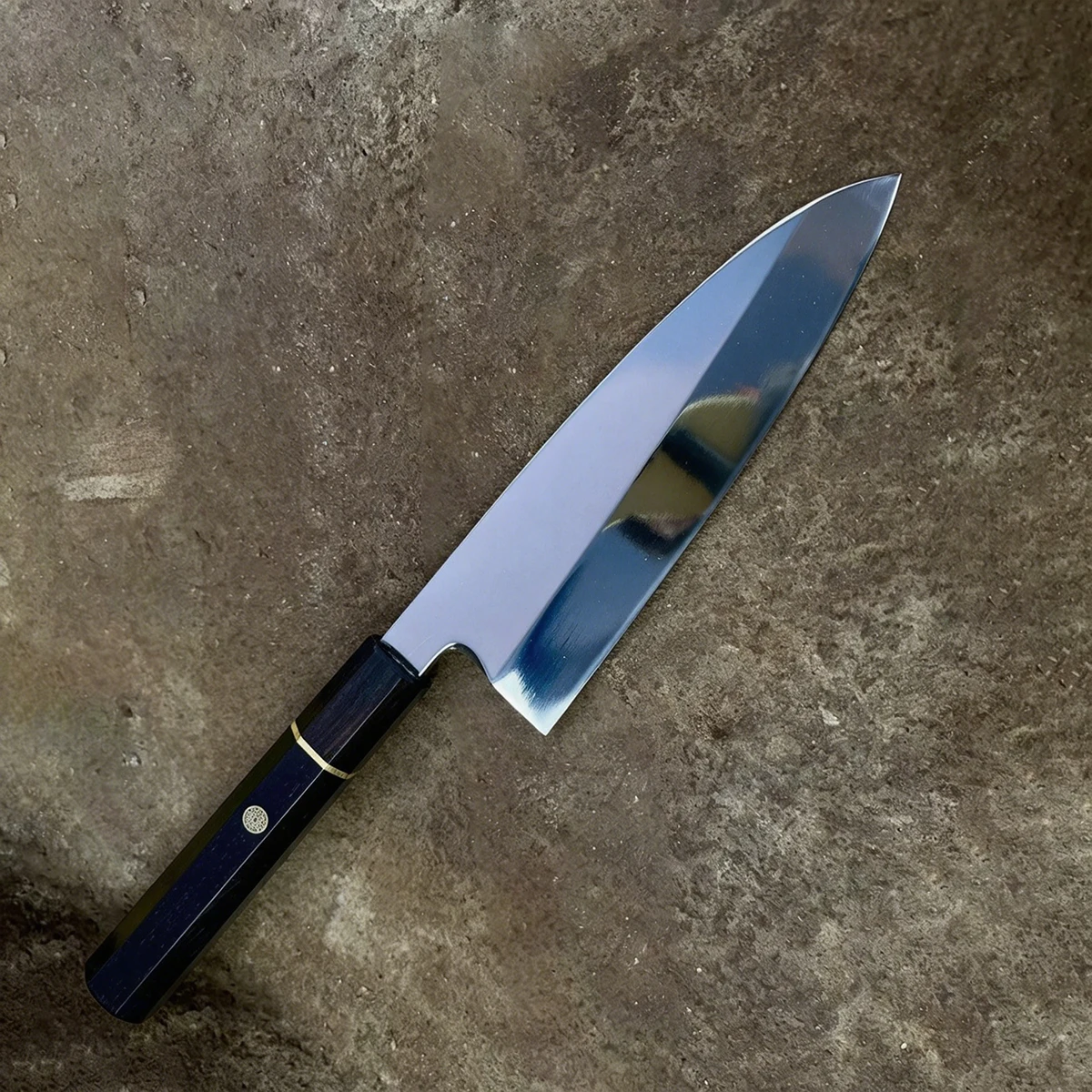 Deba Knife Single-edged Blade 9Cr18Mov Steel Ebony Handle Cleaver BBQ Handmade Kitchen Knife For Sushi, Sashimi & Beef Cutting