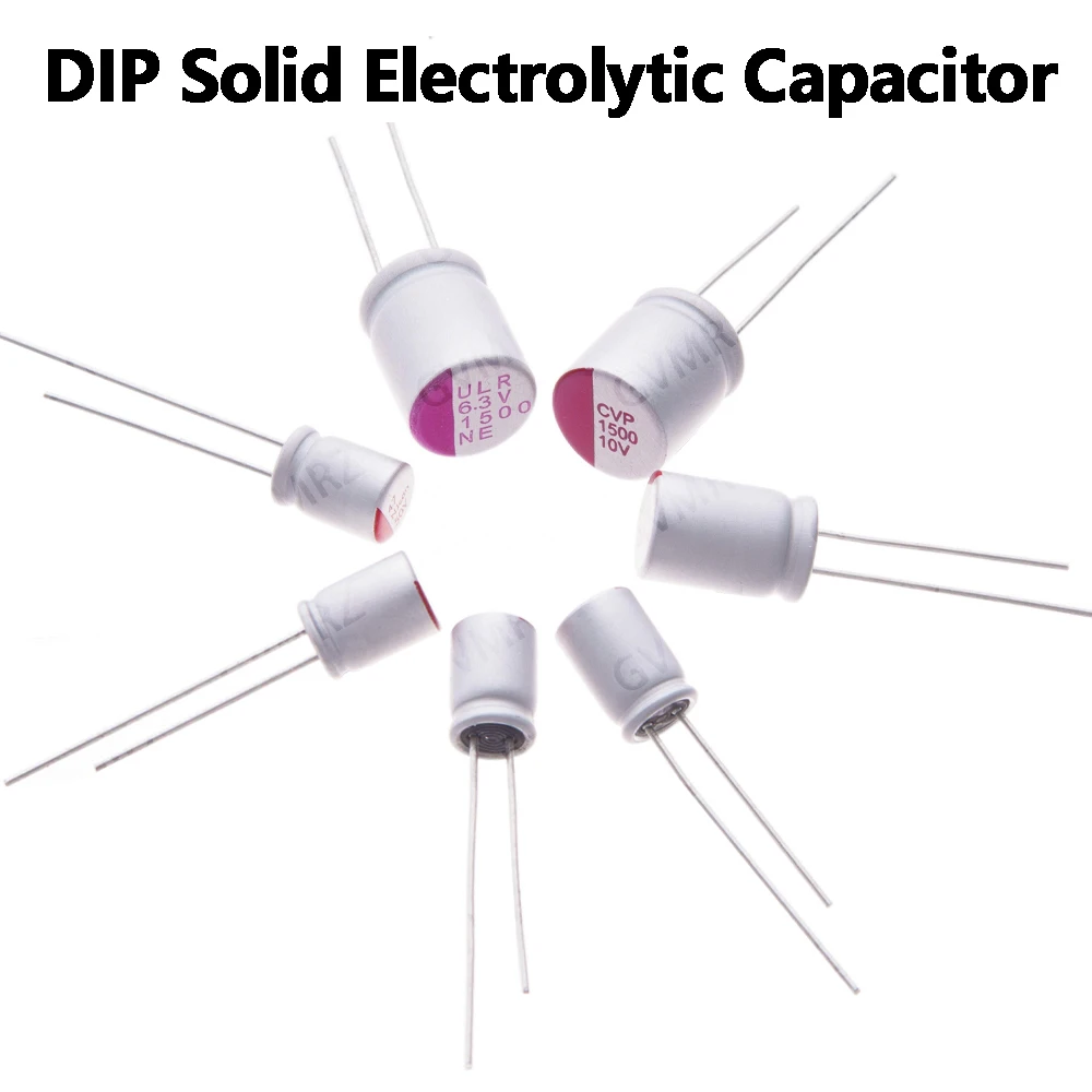 5PCS/10PCS 50V 47uF 470uF 680UF 820UF DIP Solid Electrolytic Capacitor 6.3V 10V 16V 25V 35V  100uF  220uF 1500UF Capacitance