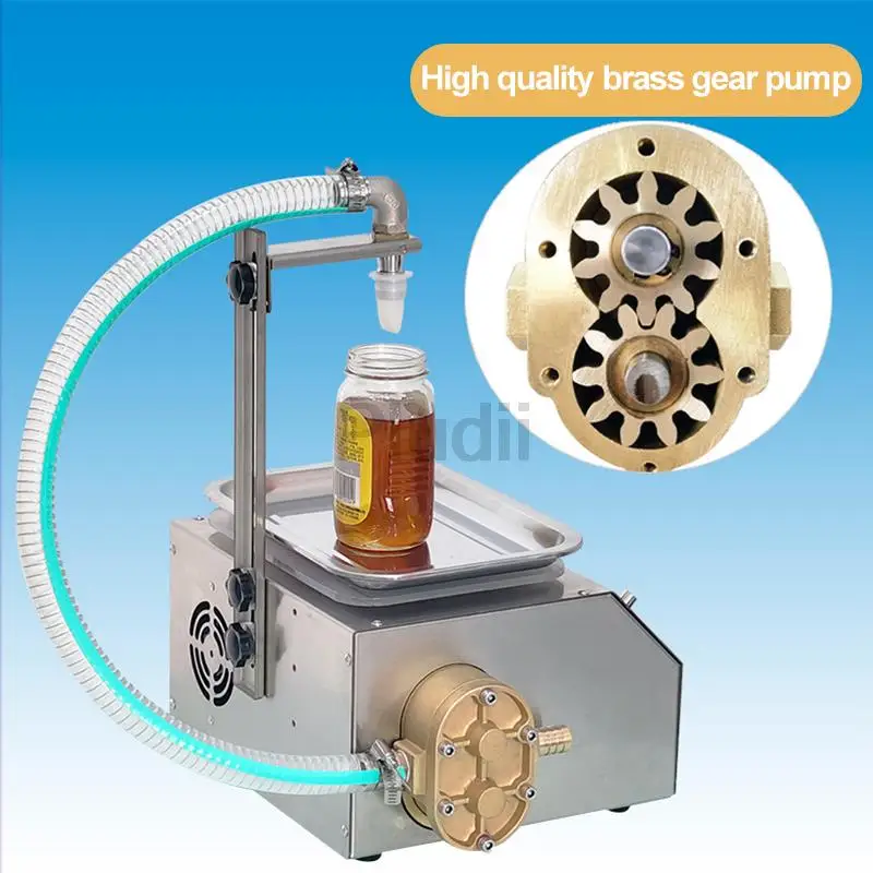 2-8 كجم وزنها نوع التلقائي آلة تعبئة السوائل الاستغناء ماكينة حشو تدفق العسل صلصة السمسم زيت صالح للأكل الغراء لزج #6